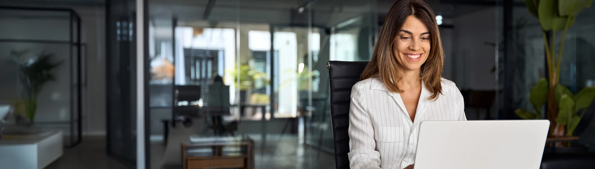 businesswoman on laptop