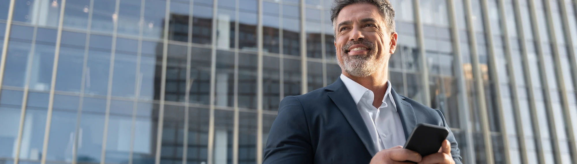 hispanic businessman on cell phone