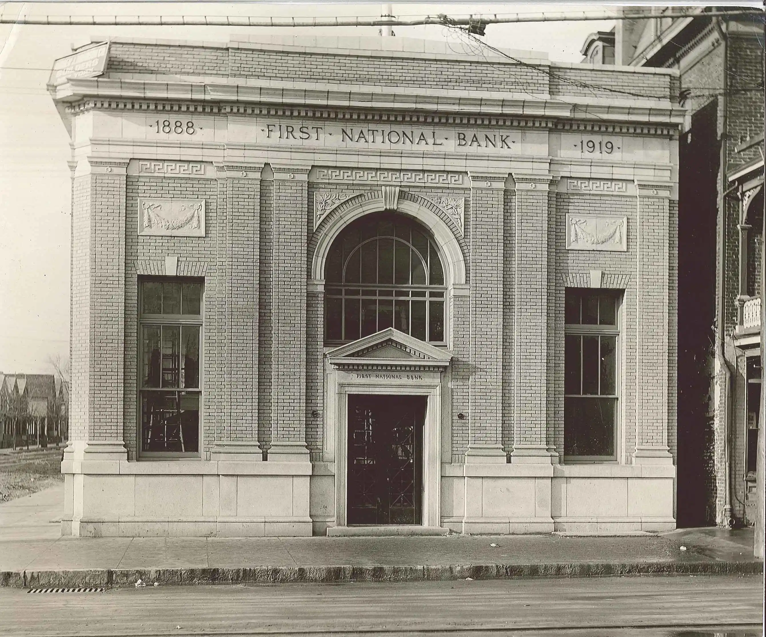 Building at branch opening