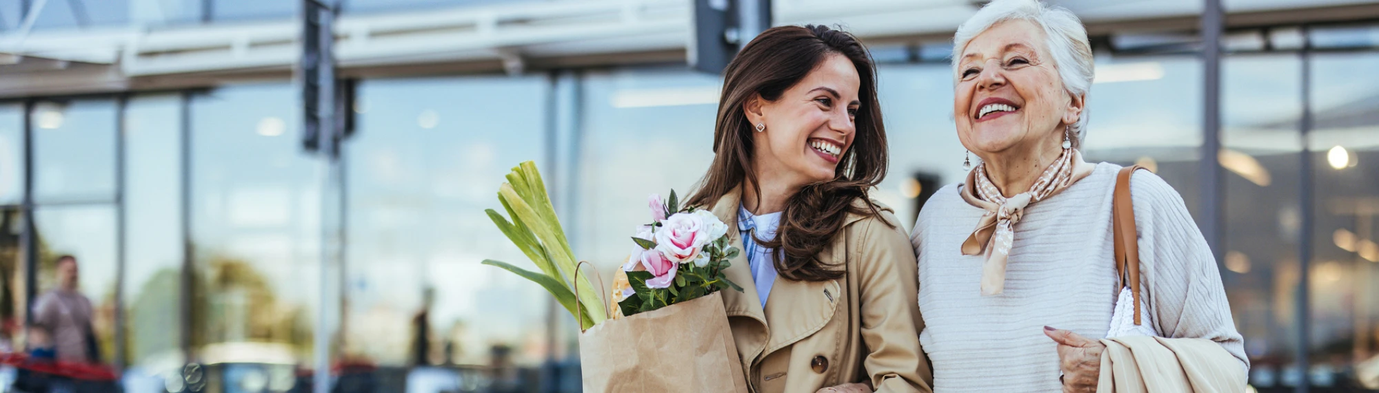 mother and daughter shopping